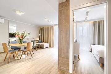 Фото номера Апартаменты с 1 спальней Апартаменты Mielno Apartments Rezydencja Park г. Мельно 96