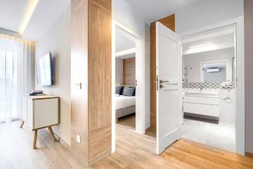 Фото номера Апартаменты с 1 спальней Апартаменты Mielno Apartments Rezydencja Park г. Мельно 102