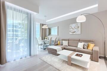 Фото номера Апартаменты Делюкс с 1 спальней, боковой вид на море Апарт-отели Dune Resort Mielno - B г. Мельно 6