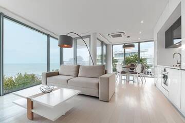 Фото номера Апартаменты Делюкс с 2 спальнями, прямой вид на море Апарт-отели Dune Resort Mielno - B г. Мельно 7